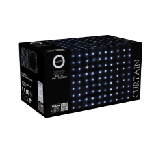 Függöny 400 LED-es show light effekt adapteres 2x2m hideg dekorációs kellék