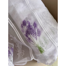  Függöny méteráru Jacquard vitrázs Lila levendula minta 70cm magas lakástextília