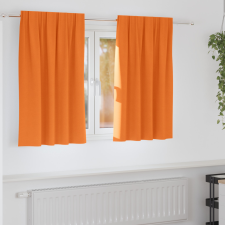 Függönyök 2 pcs Fényes narancssárga 140 x 140 cm Poliészter lakástextília