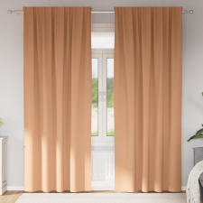  Függönyök 2 pcs Világosbarna 225 x 140 cm Poliészter lakástextília