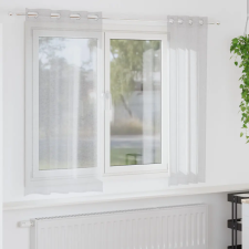 Függönyök 2 pcs Világosszürke 140 x 175 cm Poliészter lakástextília