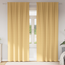  Függönyök függönyökkel 2 pcs Bézs 245 x 140 cm Poliészter lakástextília
