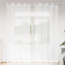  Függönyök függönyökkel 2 pcs Fehér 140 x 225 cm Poliészter lakástextília