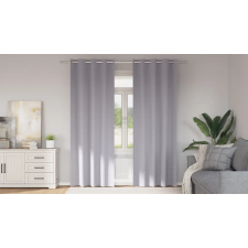  Függönyök függönyökkel 2 pcs Fém szürke 225 x 140 cm Poliészter lakástextília