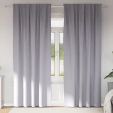  Függönyök függönyökkel 2 pcs Fém szürke 245 x 140 cm Poliészter lakástextília