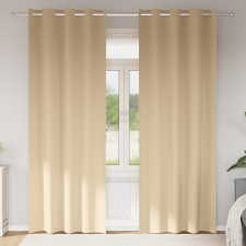  Függönyök függönyökkel 2 pcs Krém 260 x 140 cm Poliészter lakástextília