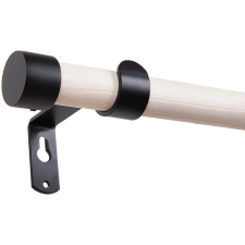 Függönyrúdkészlet fa 160 cm - 25 mm fehér karnis, függönyrúd