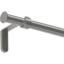 Függönyrúdkészlet fém 160 cm - 19 mm kerek inox karnis, függönyrúd