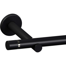  Függönyrúdkészlet fém 240 cm - 19 mm henger fekete karnis, függönyrúd