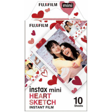 Fujifilm Instax Mini Heart Sketch fotópapír (10 lap) fotópapír