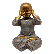  Fülbefogó Bölcsesség Szobor, Kis Buddha -24,5cm dekoráció