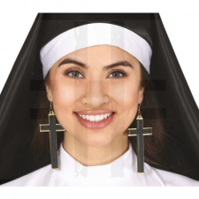  FÜLBEVALÓ FEKETE KERESZTTEL fülbevaló