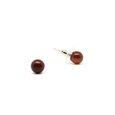 Fülbevaló golyó sardonyx 8mm fülbevaló