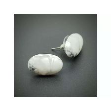 Fülbevaló ovál howlit 10x16mm fülbevaló