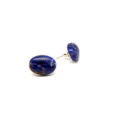 Fülbevaló ovál szodalit 10x14mm fülbevaló