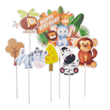 Funcakes 7 darabos papír tortadekoráció - Happy Birthday – Állatok sütés és főzés