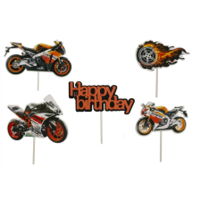 Fundrag 5 részes motoros Happy Birthday szülinapi tortadísz beszúró sütés és főzés