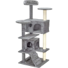 FUNFIT 7 szintes macska szórakoztató központ és Kaparófa #szürke