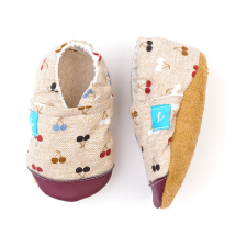 FUNKIDZ Első lépés cipő - puhatalpú kiscipő - Cseresznye 0-3 hónap gyerek cipő
