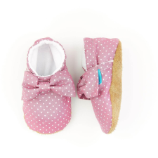 FUNKIDZ Első lépés cipő - puhatalpú kiscipő - Mályva pöttyös 9-12 hónap gyerek cipő