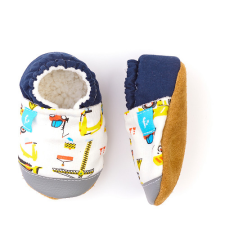 FUNKIDZ Első lépés cipő - puhatalpú kiscipő - Munkagépek 0-3 hónap gyerek cipő