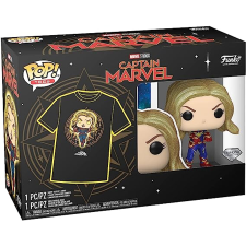 Funko Pocket Pop! & Tee: Marvel - Captain Marvel figura és póló (S) játékfigura