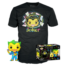 Funko Pop! & Tee: DC Comics - Joker Blacklight figura és póló (L) játékfigura
