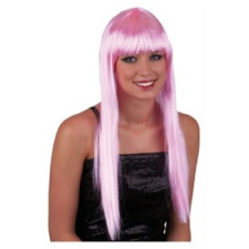 Funny fashion Hosszú haj paróka - rózsaszín, univerzális méret jelmez