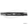  Fűnyíró kés Queen Garden GI42 391mm, 19mm, 3 furatos, utángyártott