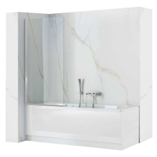 Fürdőkádparaván Rea Lagos Fix 80 cm Chrome kád, zuhanykabin