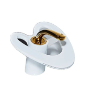  Fürdőszoba csaptelep, fedélzetre szerelhető, egykaros, fehér és arany csaptelep