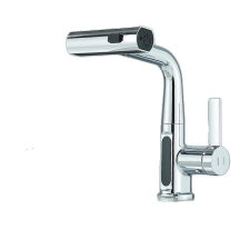  Fürdőszoba mosdócsaptelep, kerámia szelepmag, egykaros vezérlés, LCD króm csaptelep