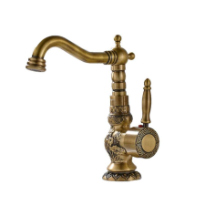 Fürdőszoba mosogató csaptelep, Blackswan, M39 típus, antik bronz modell, 23,3 cm csaptelep