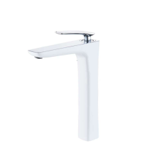 Fürdőszoba mosogató csaptelep, Blackswan, M75 típus, fehér/króm modell, 30 cm csaptelep