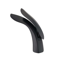 Fürdőszoba mosogató csaptelep, Blackswan, M89 típus, matt fekete modell, mérete 20 cm csaptelep