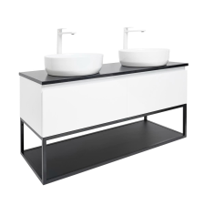  Fürdőszoba szekrény takarólemezzel SAT B-Way 119x30x45 cm fehér fényű BWAY120WZUBF fürdőszoba bútor