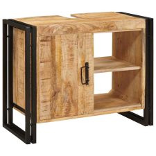  Fürdőszobai mosdószekrény 71 x 33 x 58 cm Tömör Mangófa, Vas fürdőszoba bútor
