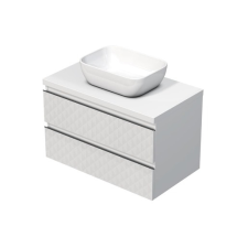  Fürdőszobaszekrény fedőlemezzel SAT Cube Way 80x47,5x46 cm fehér matt CUBE3D46802ZBKD fürdőszoba bútor