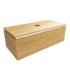 Fürdőszobaszekrény fedővel SAT Feel 100x30x46 cm mézes tölgyfa fényes SATFEEL100DMDD fürdőszoba bútor