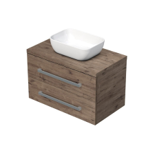 Fürdőszobaszekrény lappal Naturel Cube Way 80x53x46 cm tölgyfa Wellington matt CUBE46803DW45 fürdőszoba bútor