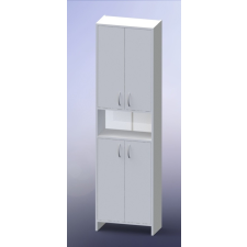  Fürdőszobaszekrény magas Multi Praxis 50x180x25,5 cm fehér mat INCA50 fürdőszoba bútor
