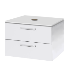  Fürdőszobaszekrény mosdó alá Naturel Vario Dekor 69x51x45 cm fehér lesk VARIODESK75ZBIBL fürdőszoba bútor