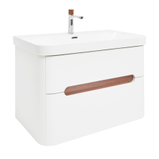  Fürdőszobaszekrény mosdókagylóval és keverővel SAT Fusion 77,5x53x45 cm fehér matt SATFUSION280WUBA fürdőszoba bútor