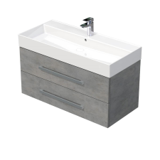  Fürdőszobaszekrény mosdókagylóval Naturel Cube Way 100x53x46 cm beton matt CUBE461002BESAT fürdőszoba bútor
