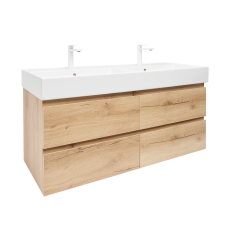  Fürdőszobaszekrény mosdókagylóval SAT B-Way 119x50x45 cm matt tölgyfa BWAY2120OAKU2BB fürdőszoba bútor