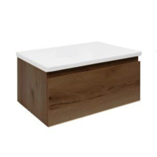  Fürdőszobaszekrény mosdókagylóval SAT B-Way 59x30x45 cm matt dió BWAY60NUTU1 fürdőszoba bútor