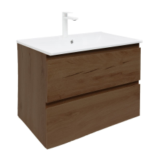  Fürdőszobaszekrény mosdókagylóval SAT B-Way 79x50x45 cm matt dió BWAY280NUTU4BBI fürdőszoba bútor