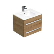 Fürdőszobaszekrény mosdókagylóval SAT Cube Way 60x71x46 cm Hickory tölgy CUBE4660602DHMOD fürdőszoba bútor