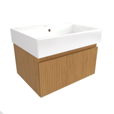  Fürdőszobaszekrény mosdókagylóval SAT Evolution 58x30x44,5 cm méz matt tölgy SATEVO60DMU2 fürdőszoba bútor