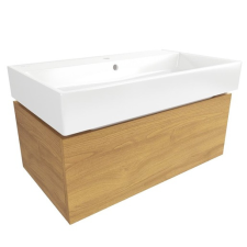  Fürdőszobaszekrény mosdókagylóval SAT Feel 80x30x46 cm mézes tölgy matt SATFEEL80DMU2 fürdőszoba bútor